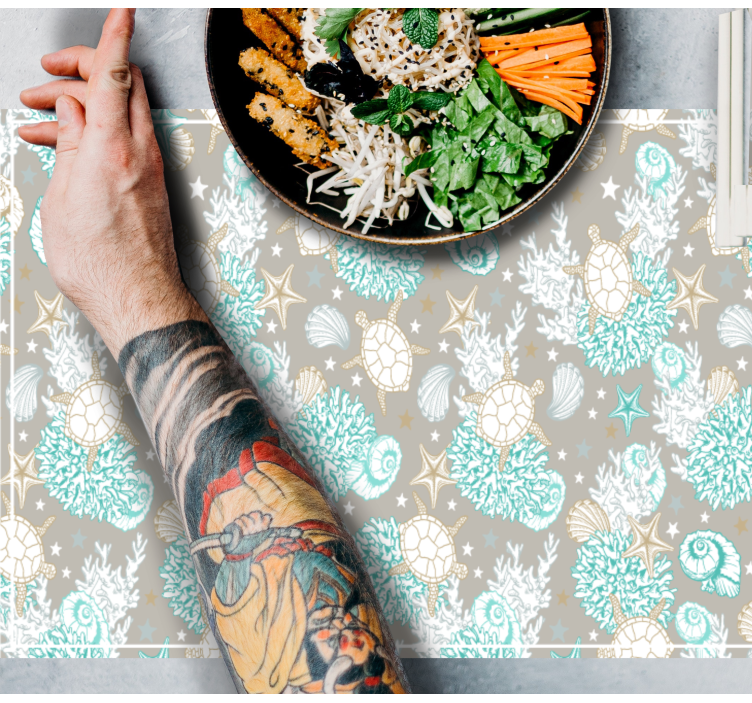 Podkładka na stół oryginalna w muszlowy wzór - TenStickers