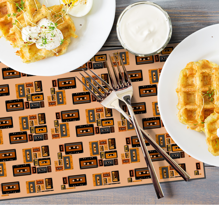 Podkładka na stół oryginalna w stylu retro kasetowym - TenStickers