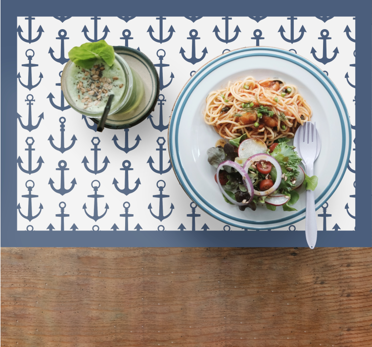 Podkładka na stół oryginalna w wzór kotwic - TenStickers
