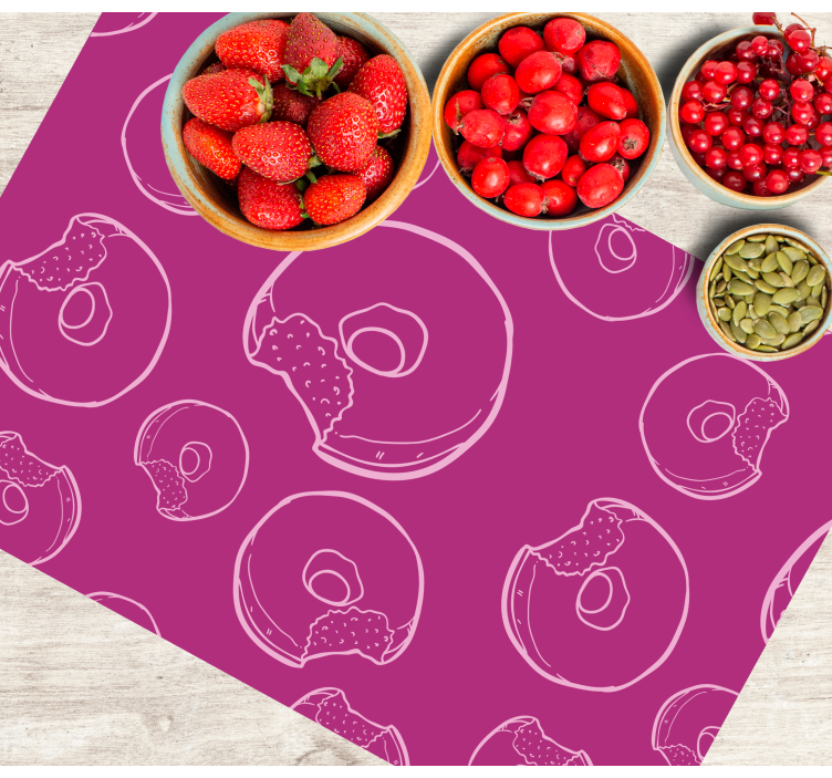 Podkładka na stół oryginalna wzór kolorowych pączków - TenStickers