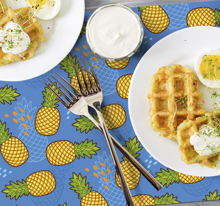 Podkładka na stół oryginalna wzór z ananasami - TenStickers