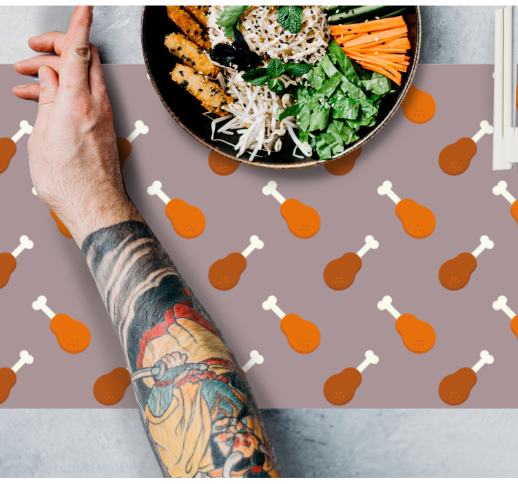 Podkładka na stół oryginalna wzór z nóżkami kurczaka - TenStickers