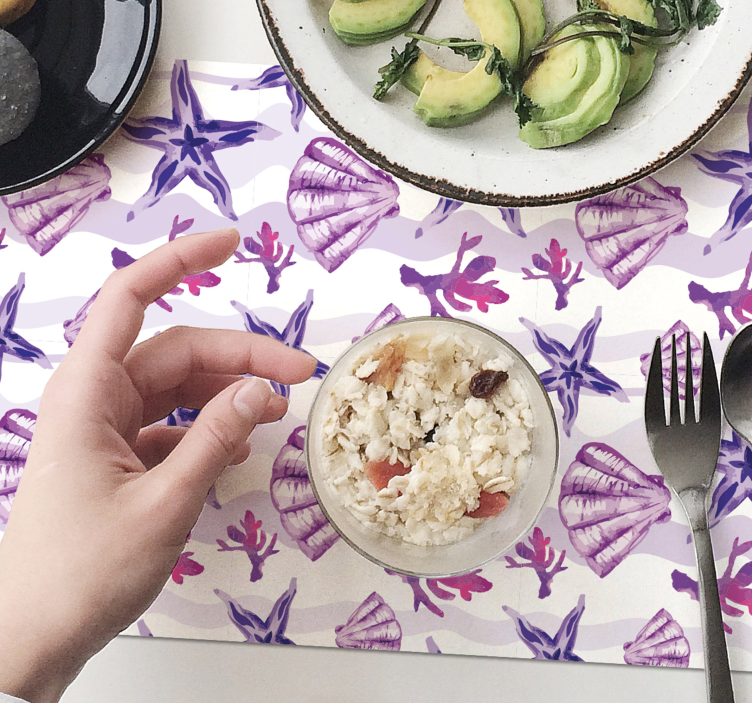 Podkładka na stół oryginalna wzory muszli morskiej - TenStickers