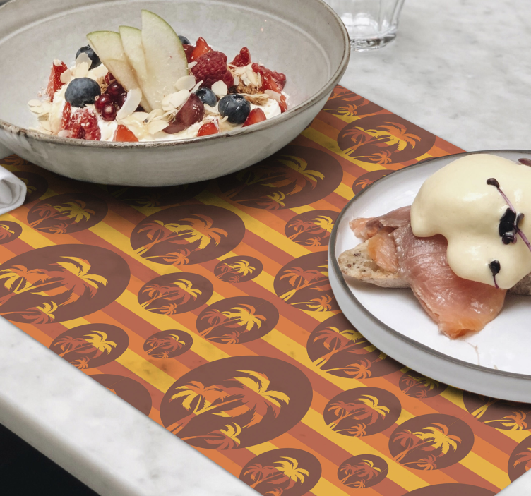 Podkładka na stół oryginalna wzory tropikalnych palm - TenStickers