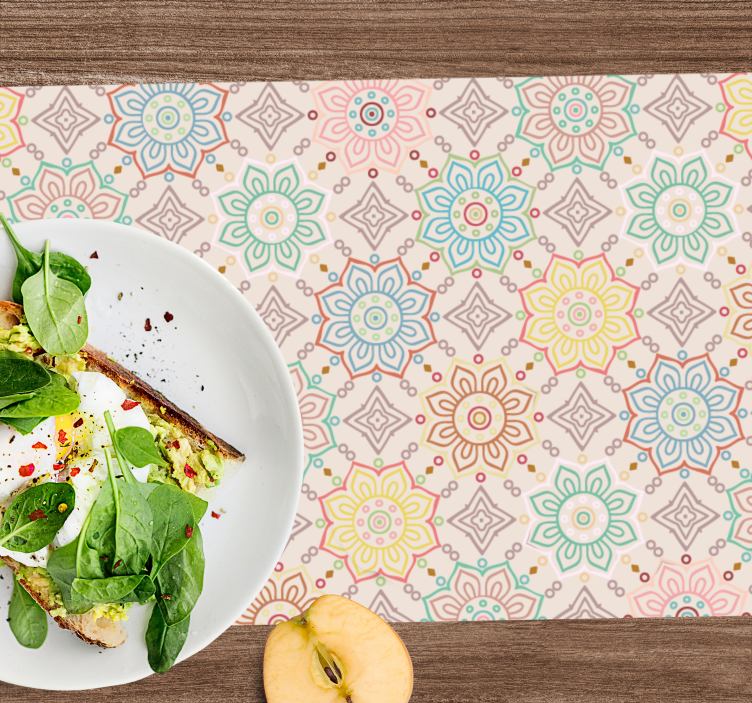 Podkładka na stół oryginalna Żywy wzór botaniczny - TenStickers