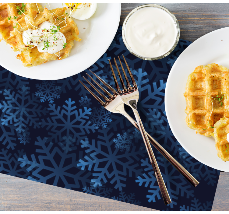 Podkładka na stół świąteczna z wzorem płatków śniegu - TenStickers