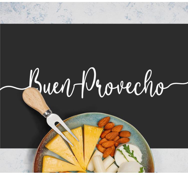 Podkładka na stół z tekstem elegancka afirmacja jedzenia - TenStickers