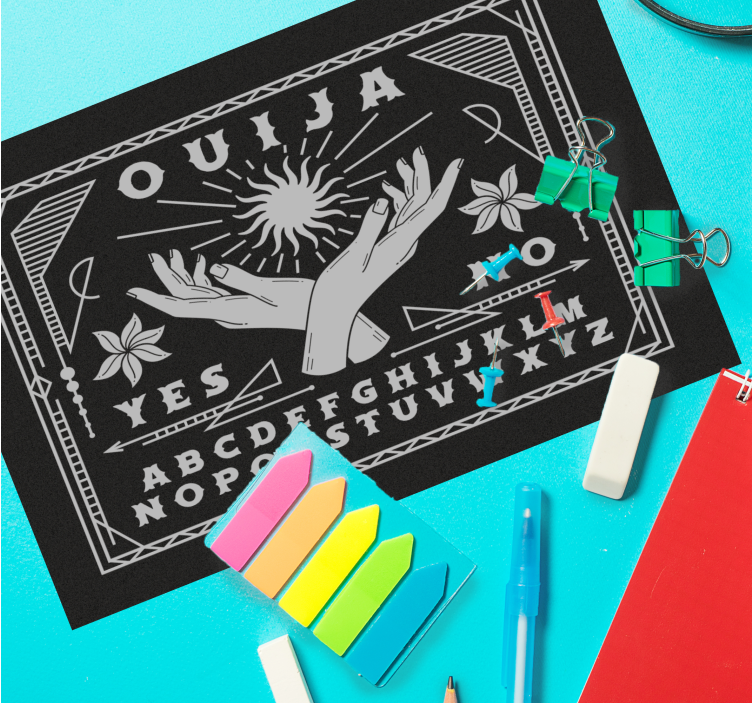 Podkładka na stół z tekstem ręce z planszy ouija - TenStickers