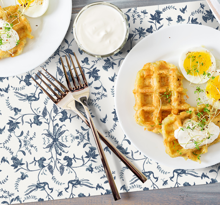 Podkładka na stół z wzorami elegancka kwiatowa inspiracja - TenStickers