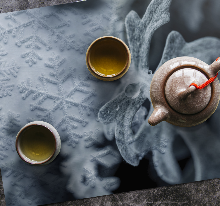 Podkładka na stół z wzorami eleganckie wzory Śnieżynkowe - TenStickers