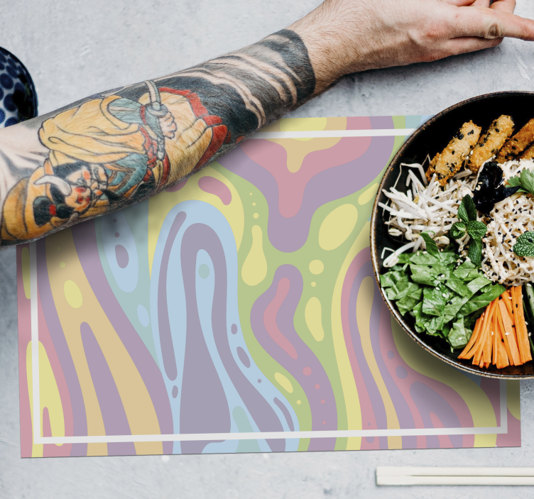 Podkładka na stół z wzorami faliste kolory - TenStickers