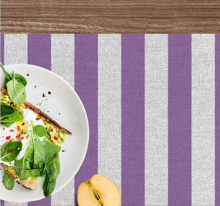 Podkładka na stół z wzorami fioletowymi paskami - TenStickers