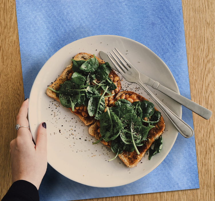 Podkładka na stół z wzorami gładka niebieska powierzchnia - TenStickers