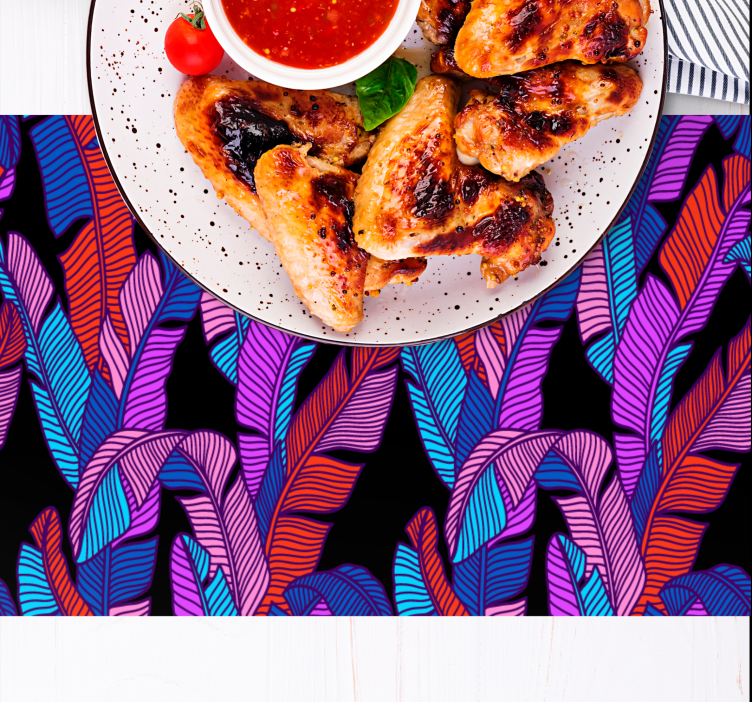 Podkładka na stół z wzorami kolorowe liście - TenStickers