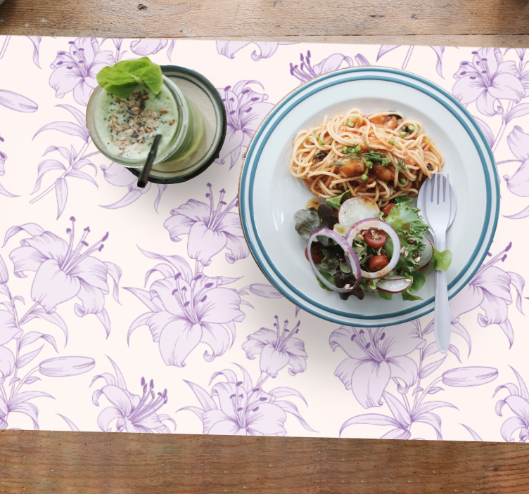 Podkładka na stół z wzorami kwiatów lilii - TenStickers