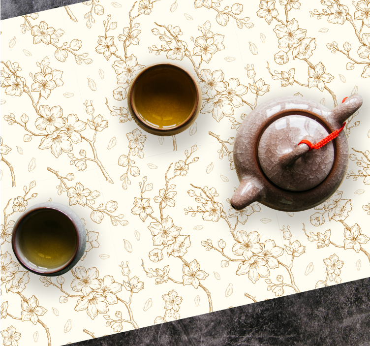 Podkładka na stół z wzorami kwiatowa elegancja - TenStickers