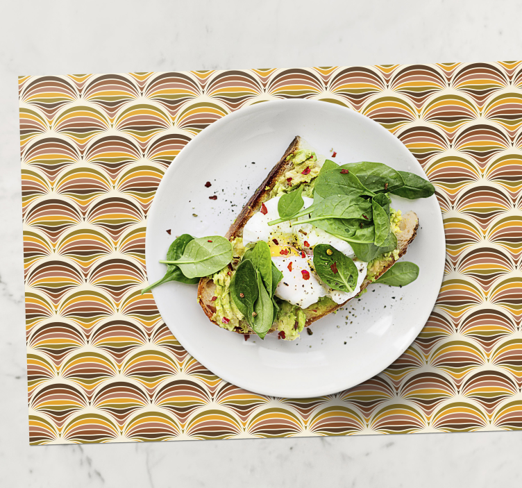 Podkładka na stół z wzorami motyw fali curved - TenStickers