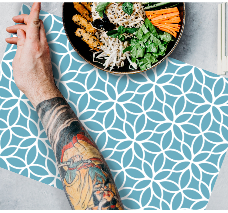 Podkładka na stół z wzorami motyw kwiatowy geometria - TenStickers