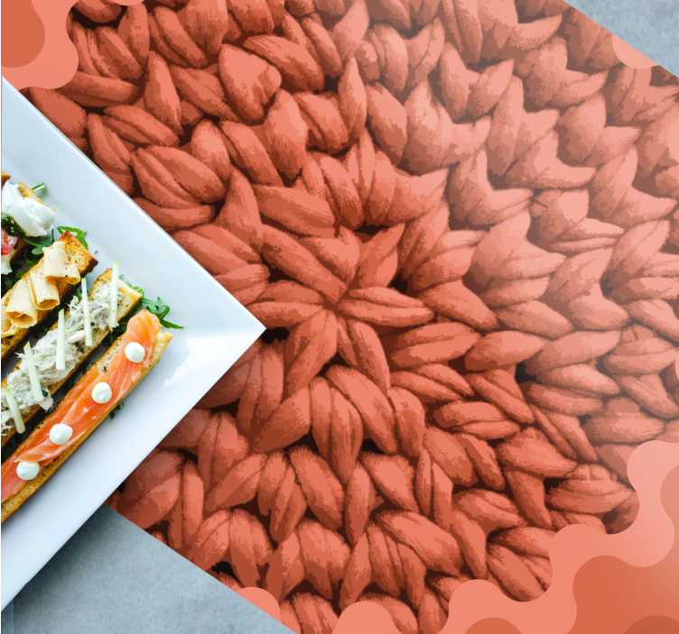 Podkładka na stół z wzorami motyw liści w fakturze - TenStickers