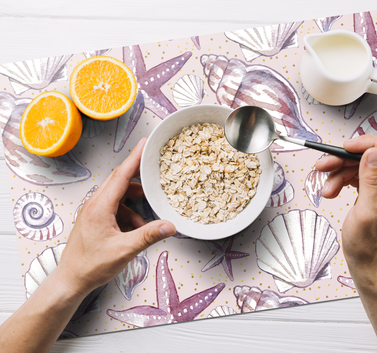 Podkładka na stół z wzorami muszlowym printem - TenStickers