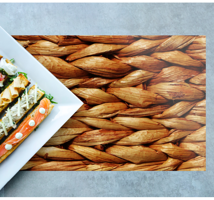 Podkładka na stół z wzorami pleciona mata naturalna - TenStickers