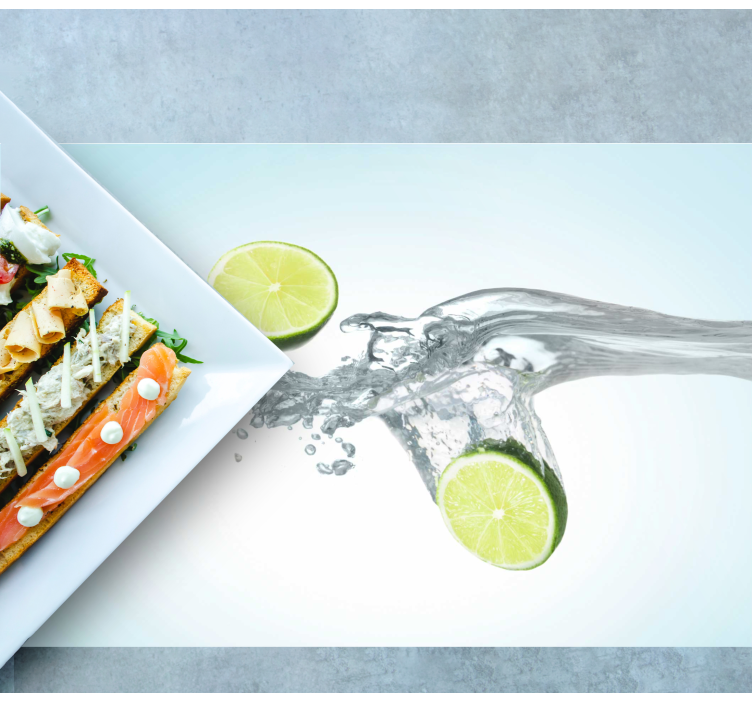 Podkładka na stół z wzorami splash z limonkami - TenStickers