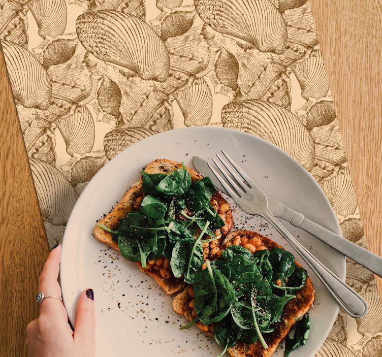 Podkładka na stół z wzorami w muszelkową strukturę - TenStickers