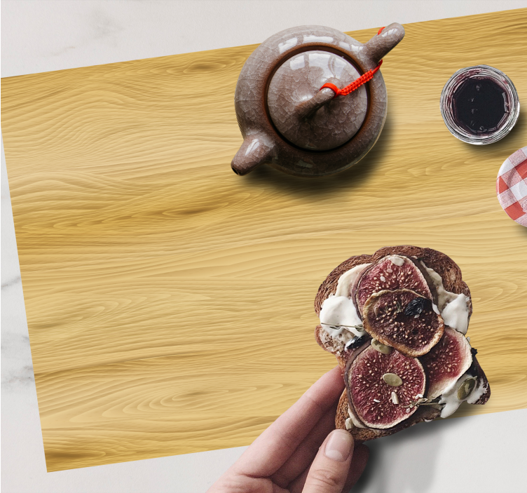 Podkładka na stół z wzorami w naturalnym drewnie - TenStickers