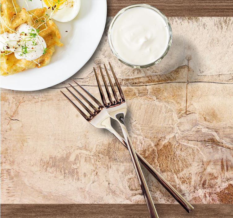 Podkładka na stół z wzorami w organicznym drewnie - TenStickers