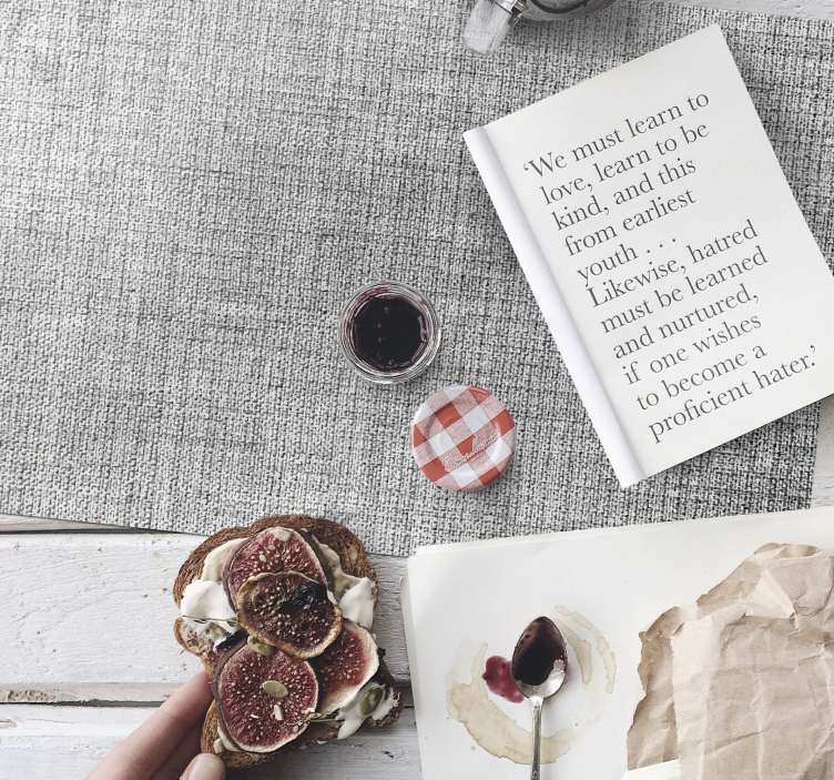 Podkładka na stół z wzorami w szarości teksturowanej - TenStickers