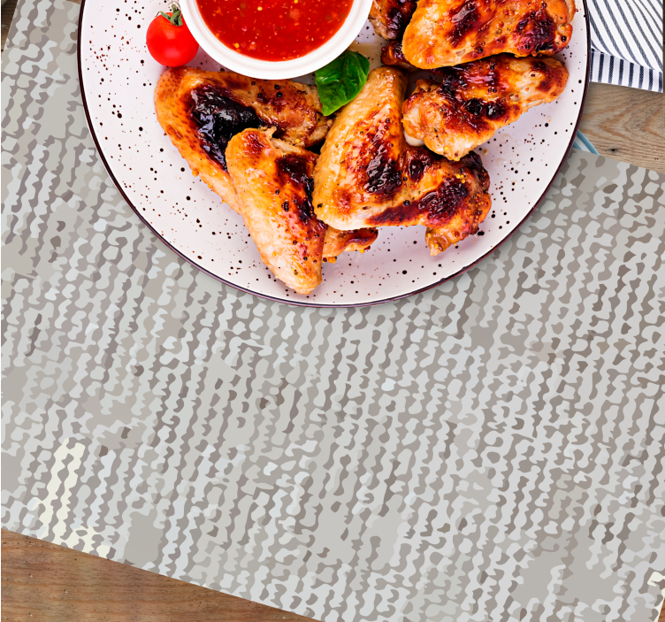 Podkładka na stół z wzorami w szarym, teksturowanym wzorze - TenStickers