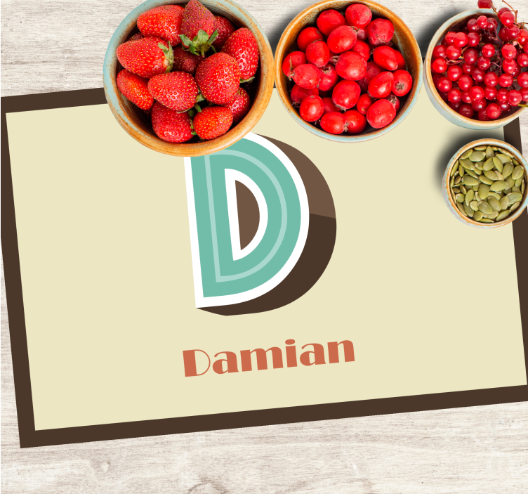 Podkładka na stół z imieniem 3d litera - TenStickers