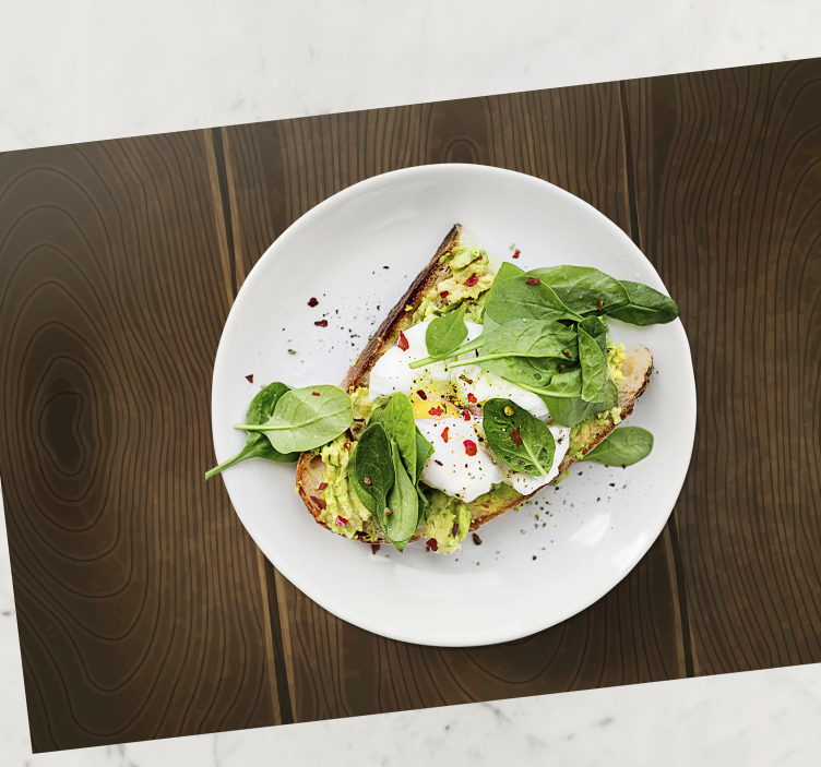 Podkładki na stół drewno z ciemnymi tonami - TenStickers