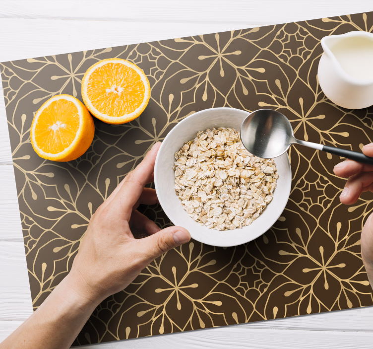 Eleganckie podkładki na stół Dekoracja kwiatowa - TenStickers