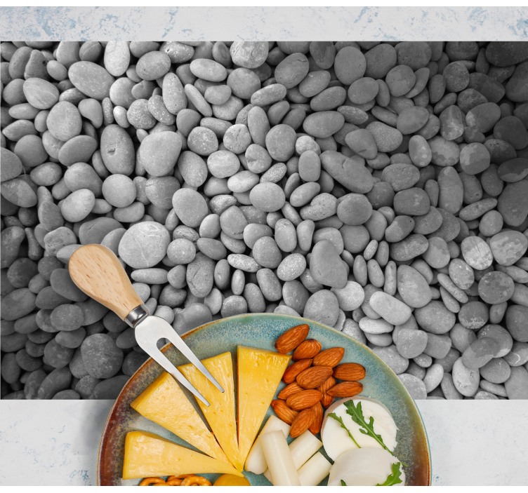 Eleganckie podkładki na stół Szare kamienie - TenStickers