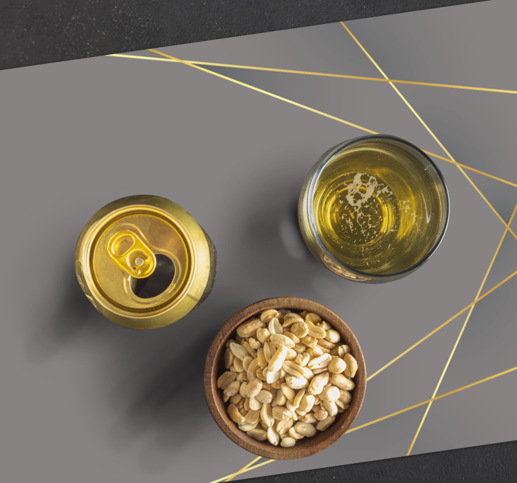 Eleganckie podkładki na stół Szare kształty geometryczne - TenStickers