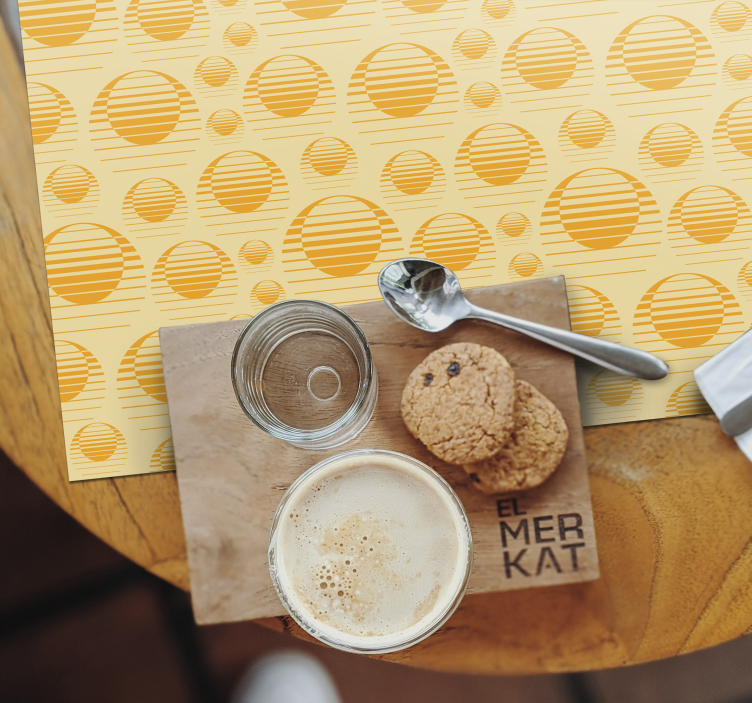 Podkładki pod talerze słońce lata 70  - TenStickers