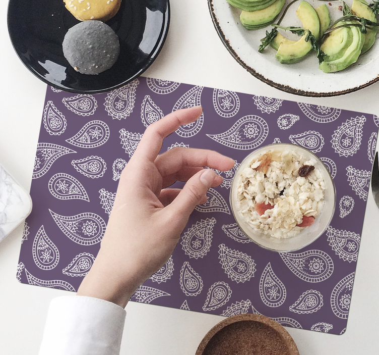 Podkładki na stół retro paisley - TenStickers