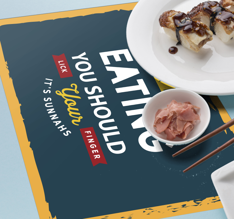 Podkładki na stół do restauracji z Tekstem - TenStickers