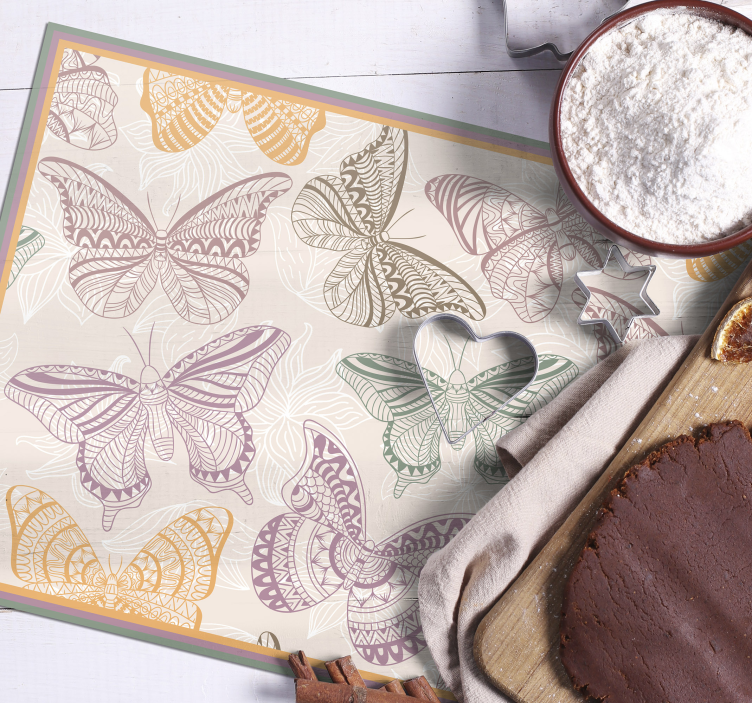 Podkładki na stół z motylami Kolorowe motyle ozdobne - TenStickers