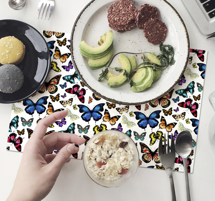 Podkładki na stół z motylami Piękne i kolorowe motyle - TenStickers