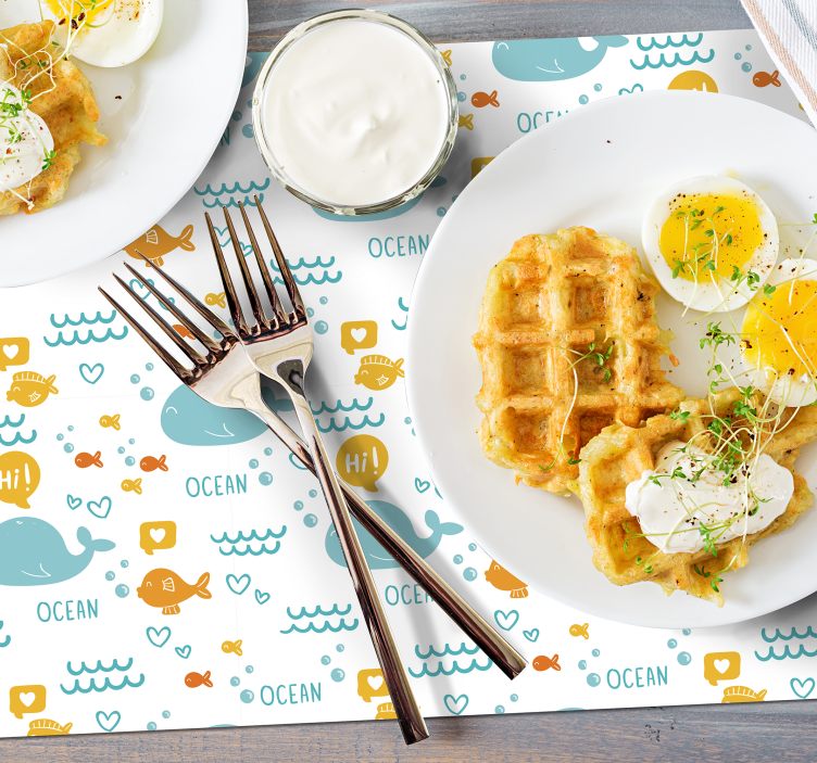 Podkładki na stół ryby oceaniczne kolorowe - TenStickers