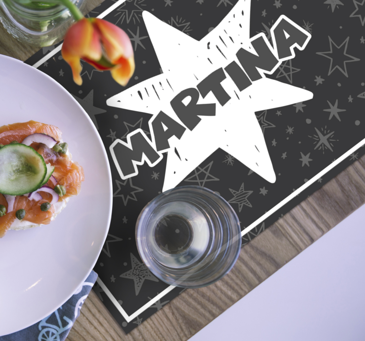 Podkładki na stół z imieniem Niestandardowa gwiazda - TenStickers