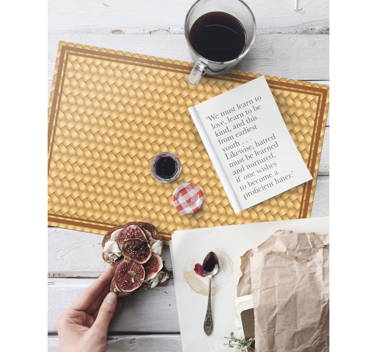 Podkładka na stół Tekstura wikliny - TenStickers