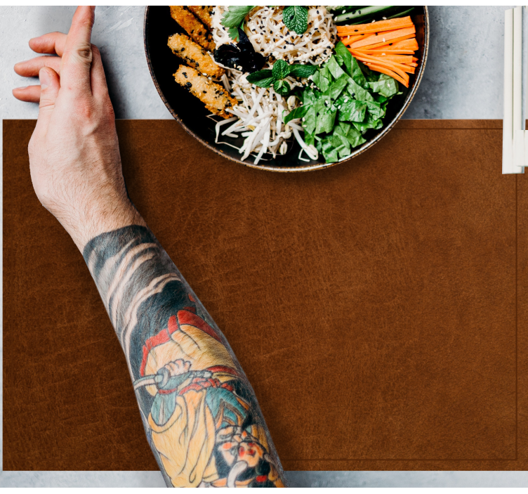 Podkładki na stół z wzorami Efekt brązowej skóry - TenStickers