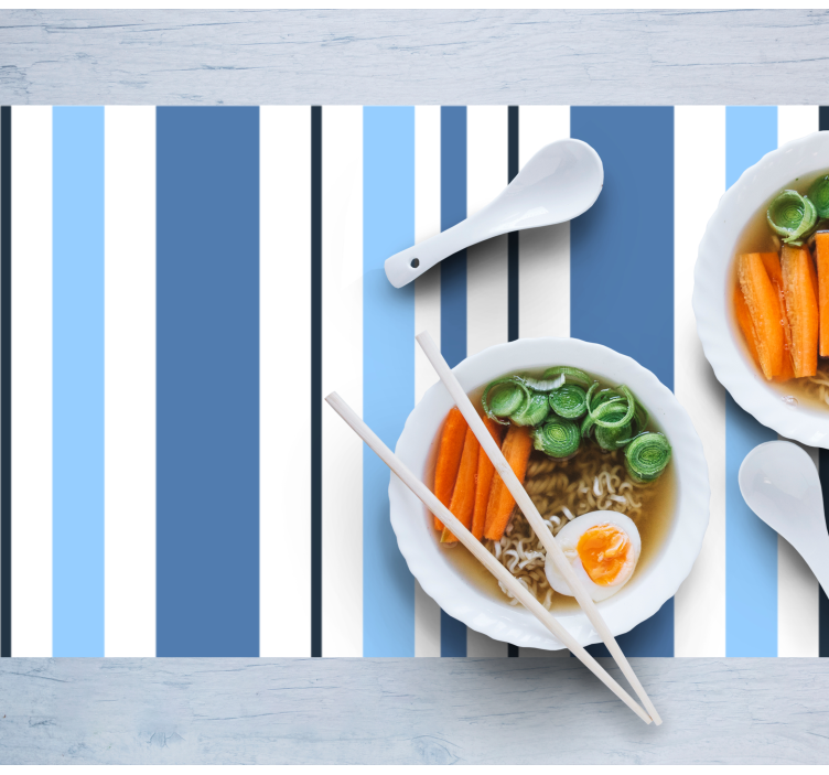 Podkładki na stół z wzorami Odcienie niebieskich pasków - TenStickers