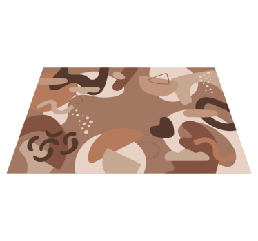 Podkładka na stół nowoczesna abstrakcyjne kształty mocha mousse - TenStickers