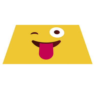 Podkładki winylowe pod talerze mrugające emoji - TenStickers