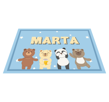 Podkładki na stół dla dzieci z misiami i imieniem - TenStickers