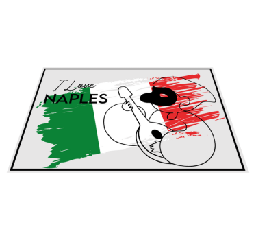 Podkładka na stół z tekstem kocham neapol - TenStickers